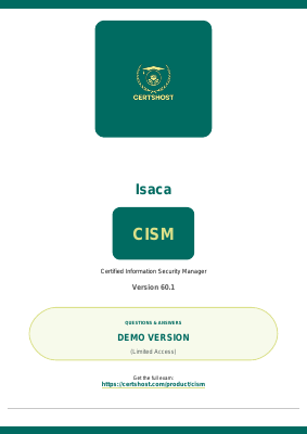 CISM Exam Questions Answers Dumps PDF Practice Test